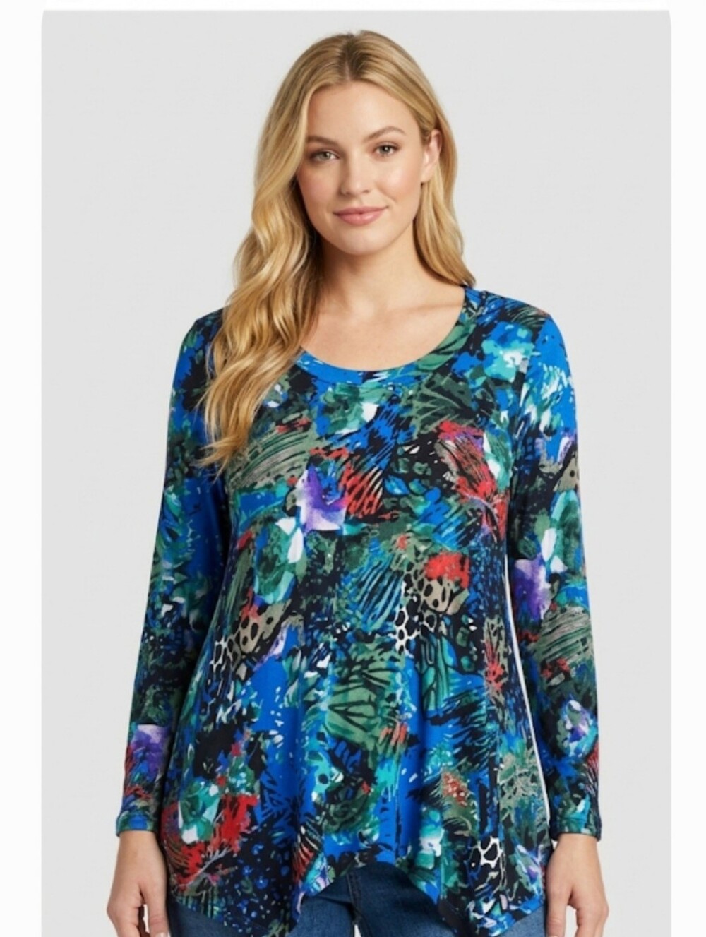 Philosophy tunic blue top  8 10 Small